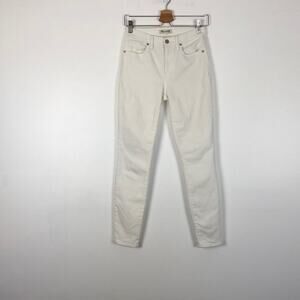 Madewell women’s white 5 pocket high rise  skinny leg jeans Size 25